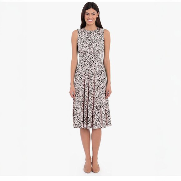 London Times Sleeveless Fit and Flare Dress NWT - Picture 1 of 8